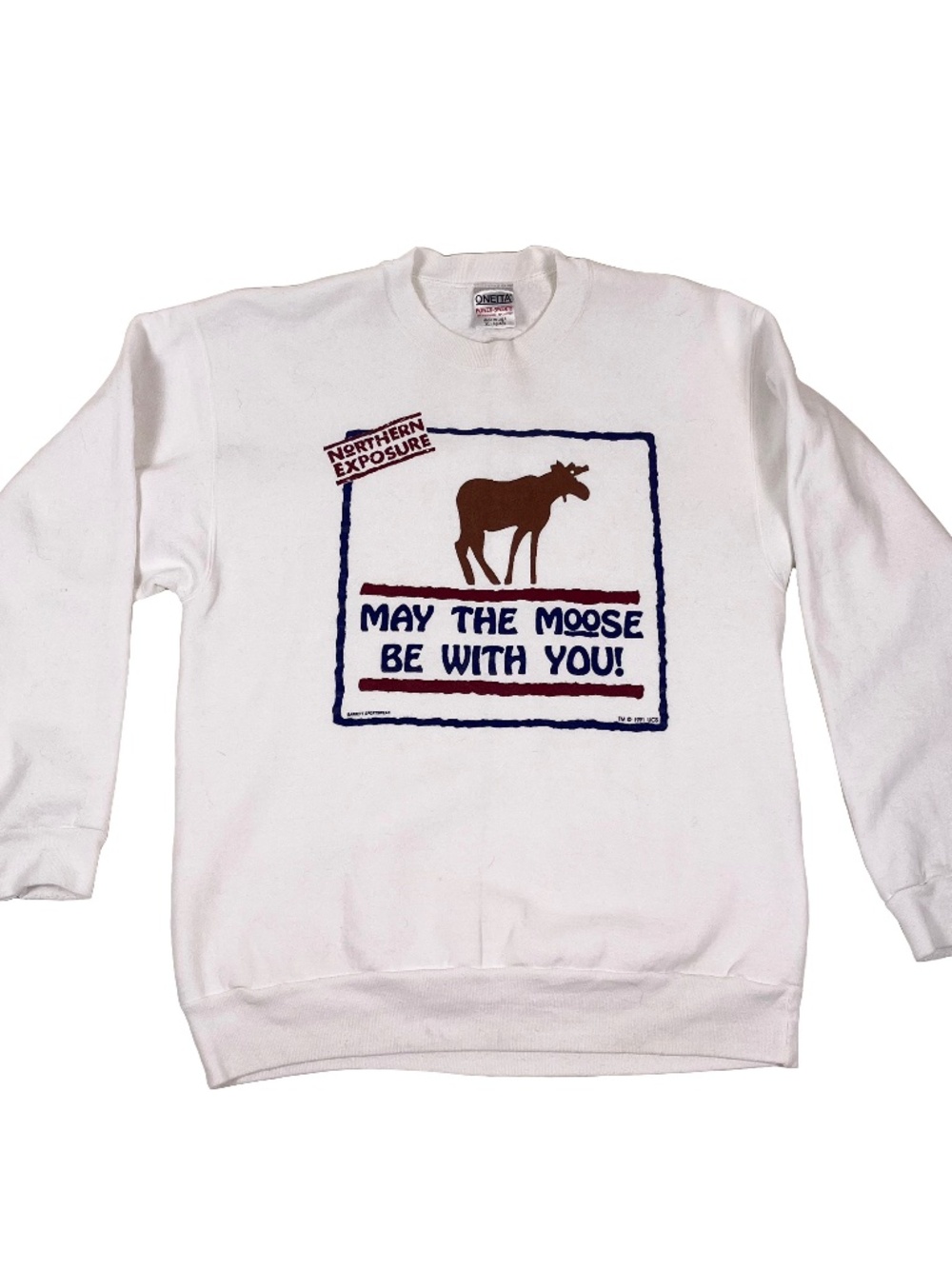 Vintage 1991 Northern Exposure Cicely Alaska Tv Promo Crewneck Sweatshirt USA